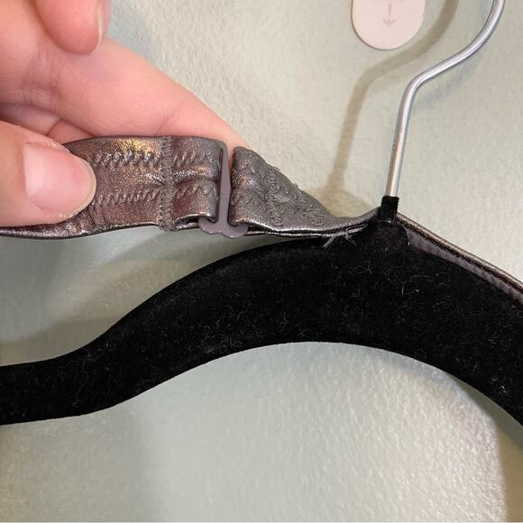 Skims Stretch Metallic Swim Halter Monokini One-Piece Swimsuit Carbon 2X NWT - Picture 7 of 16